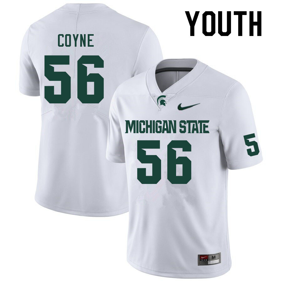 Youth #56 Jay Coyne Michigan State Spartans College Football Jerseys Sale-White